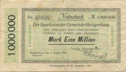 Heiligenhaus - Gemeinde - 4.8.1923 - 30.9.1923 - 1 Million Mark