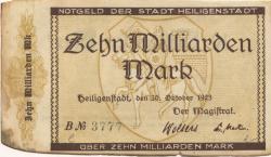 Heiligenstadt - Stadt - 30.10.1923 - 10 Milliarden Mark
