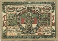 Helgoland - Spar- und Leihkasse - Dezember 1920 - 1 Mark