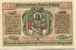 Helgoland - Spar- und Leihkasse - April 1921 - 20 Pfennig