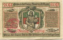 Helgoland - Spar- und Leihkasse - April 1921 - 20 Pfennig