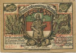 Helgoland - Spar- und Leihkasse - April 1921 - 25 Pfennig