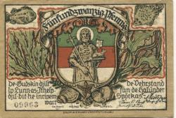 Helgoland - Spar- und Leihkasse - April 1921 - 25 Pfennig