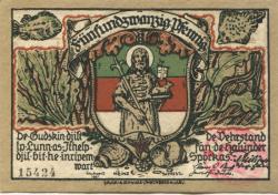 Helgoland - Spar- und Leihkasse - April 1921 - 25 Pfennig