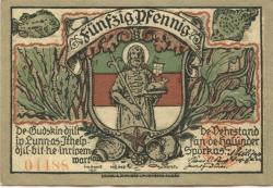 Helgoland - Spar- und Leihkasse - April 1921 - 50 Pfennig