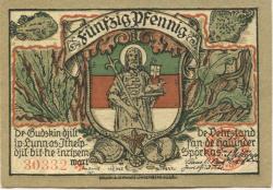 Helgoland - Spar- und Leihkasse - April 1921 - 50 Pfennig