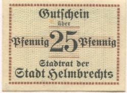 Helmbrechts - Stadt - -- - 25 Pfennig
