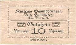 Helmstedt - Herbst, Max, Kurhaus Gesundbrunnen - -- - 10 Pfennig