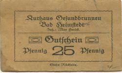 Helmstedt - Herbst, Max, Kurhaus Gesundbrunnen - -- - 25 Pfennig