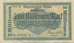 Hennef - Bürgermeisterei - 24.8.1923 - 2 Millionen Mark