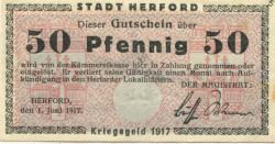 Herford - Stadt - 1.6.1917 - 50 Pfennig