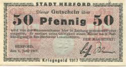 Herford - Stadt - 1.6.1917 - 50 Pfennig