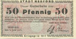 Herford - Stadt - 1.6.1917 - 50 Pfennig