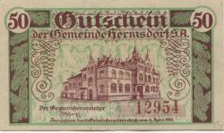 Hermsdorf - Gemeinde - 4.4.1919 - 50 Pfennig