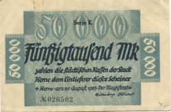 Herne - Stadt - 25.8.1923 - 50000 Mark