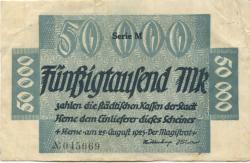 Herne - Stadt - 25.8.1923 - 50000 Mark