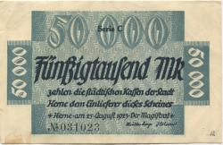 Herne - Stadt - 25.8.1923 - 50000 Mark