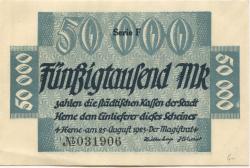 Herne - Stadt - 25.8.1923 - 50000 Mark