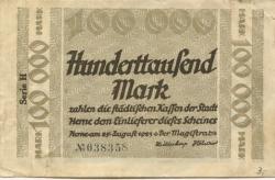 Herne - Stadt - 25.8.1923 - 100000 Mark