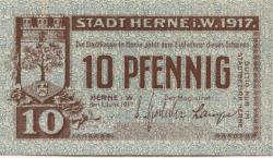Herne - Stadt - 1.6.1917 - 10 Pfennig