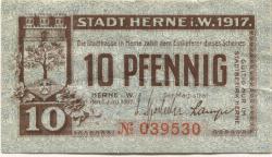 Herne - Stadt - 1.6.1917 - 10 Pfennig