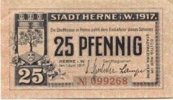 Herne - Stadt - 1.6.1917 - 25 Pfennig
