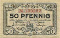 Herne - Stadt - 1.1.1919 - 50 Pfennig
