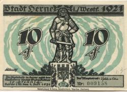 Herne - Stadt - 1.7.1921 - 10 Pfennig