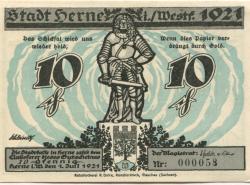Herne - Stadt - 1.7.1921 - 10 Pfennig