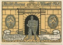 Herne - Stadt - 1.7.1921 - 50 Pfennig
