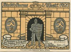 Herne - Stadt - 1.7.1921 - 50 Pfennig