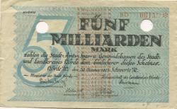 Hoerde (und Dortmund) - Stadt und Kreis - 20.10.1923 - 50 Milliarden Mark 