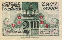 Holzminden - Stadt - - 1.5.1922 - 2 Mark 