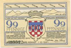 Honnef - Verkehrsvereine Bad Honnef und Rhöndorf - 1.10.1921 - 99 Pfennig