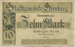 Hornberg - Stadt - 1.12.1918 - 1.3.1919 - 10 Mark 