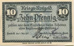 Horst - Sparkasse der Gemeinde - 1.5.1917 - 10 Pfennig 