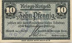 Horst - Sparkasse der Gemeinde - 1.5.1917 - 10 Pfennig 