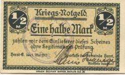 Horst - Sparkasse der Gemeinde - 1.5.1917 - 1/2 Mark 