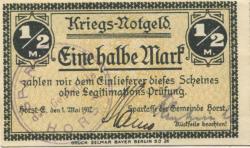 Horst - Sparkasse der Gemeinde - 1.5.1917 - 1/2 Mark
