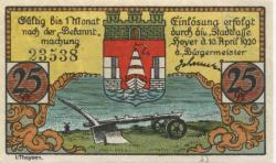 Hoyer (heute: DK-Hojer Sogn) - Gemeinde - 10.4.1920 - 25 Pfennig