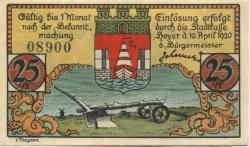 Hoyer (heute: DK-Hojer Sogn) - Gemeinde - 10.4.1920 - 25 Pfennig