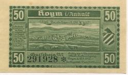 Hoym (heute: Seeland) - Stadt - 17.5.1921 - 50 Pfennig