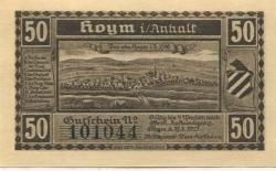 Hoym (heute: Seeland) - Stadt - 17.5.1921 - 50 Pfennig
