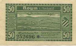 Hoym (heute: Seeland) - Stadt - 17.5.1921 - 50 Pfennig