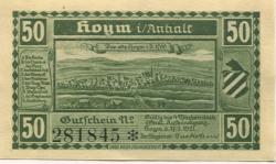 Hoym (heute: Seeland) - Stadt - 17.5.1921 - 50 Pfennig