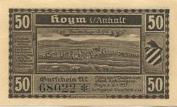 Hoym (heute: Seeland) - Stadt - 17.5.1921 - 50 Pfennig