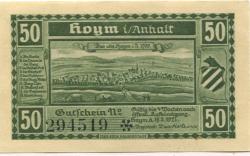 Hoym (heute: Seeland) - Stadt - 17.5.1921 - 50 Pfennig 