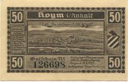 Hoym (heute: Seeland) - Stadt - 17.5.1921 - 50 Pfennig 