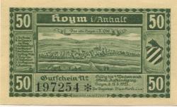 Hoym (heute: Seeland) - Stadt - 17.5.1921 - 50 Pfennig 