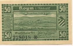 Hoym (heute: Seeland) - Stadt - 17.5.1921 - 50 Pfennig